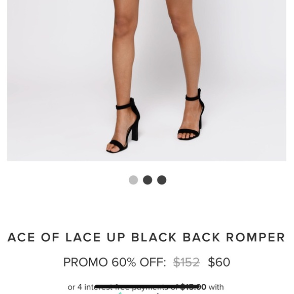 Black Romper from Tobi. Size small. - Picture 5 of 5